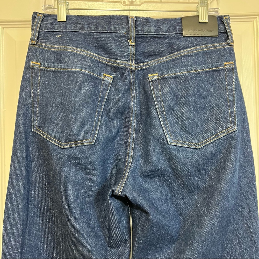 Citizens Of Humanity Navy Wide Leg Jeans - Picture 9 of 16